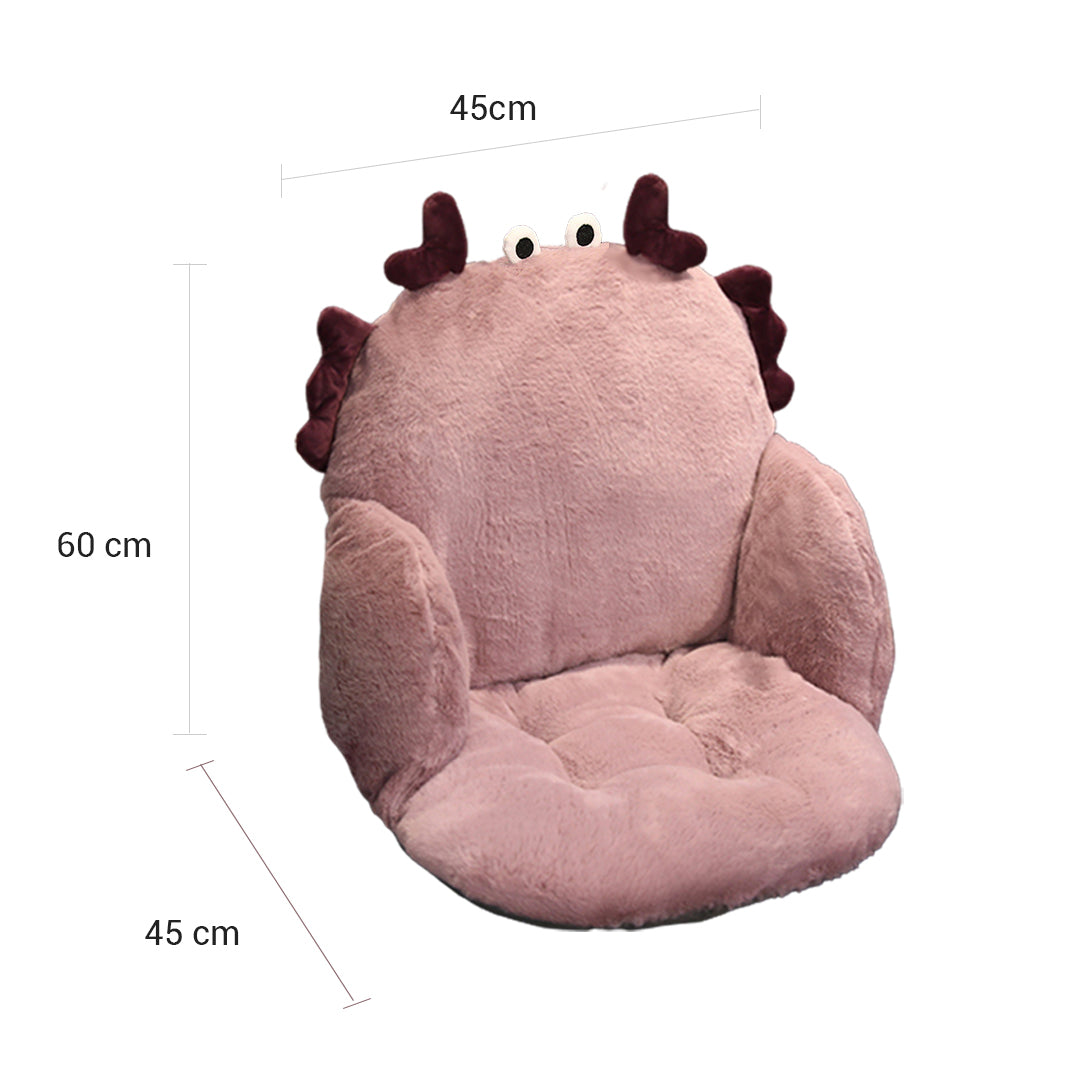 SOGA 2X Purple Crab Shape Cushion Soft Leaning Bedside Pad Sedentary Plushie Pillow Home Decor