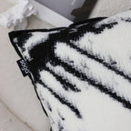 SOGA 2X 30x50cm Black & White Leopard Throw Pillowcase