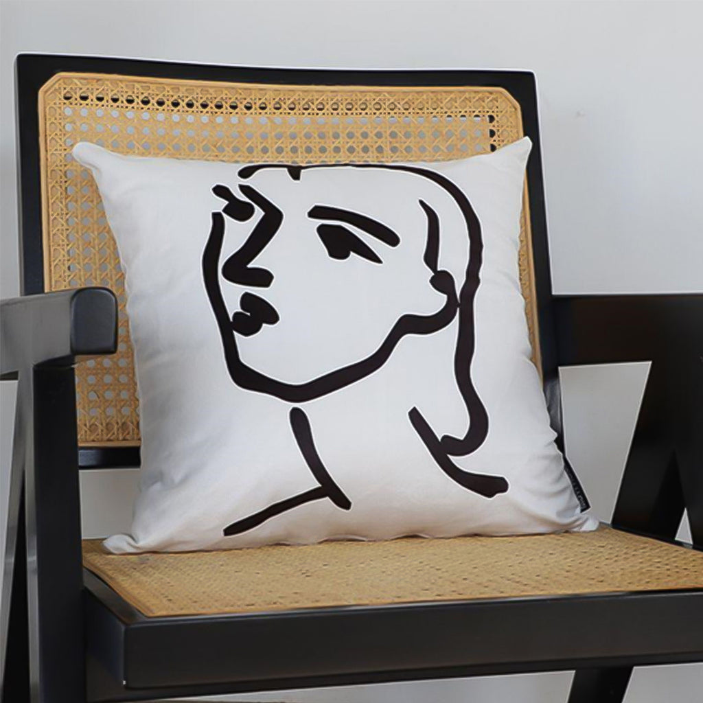 SOGA 45cm Abstract Portrait Pillowcase
