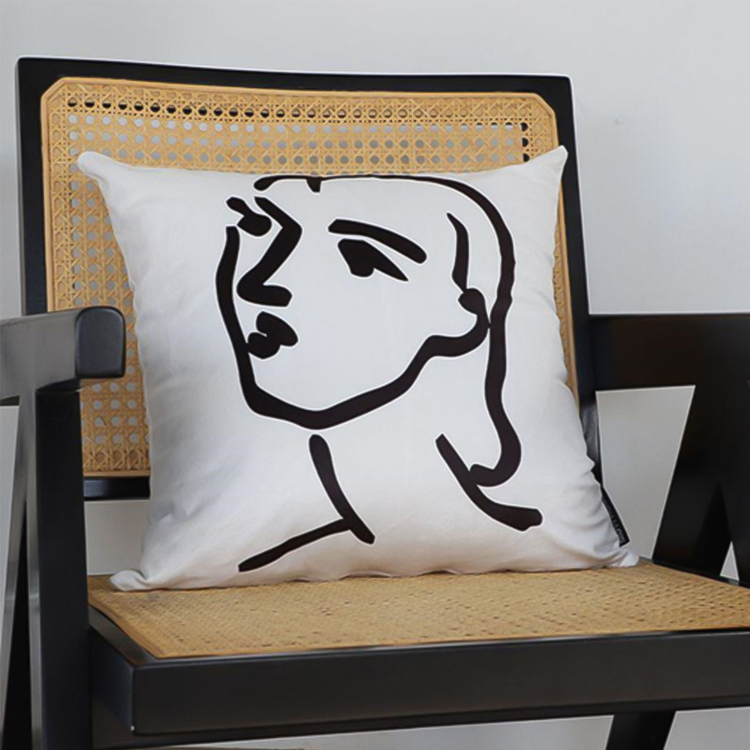 SOGA 45cm Abstract Portrait Pillowcase