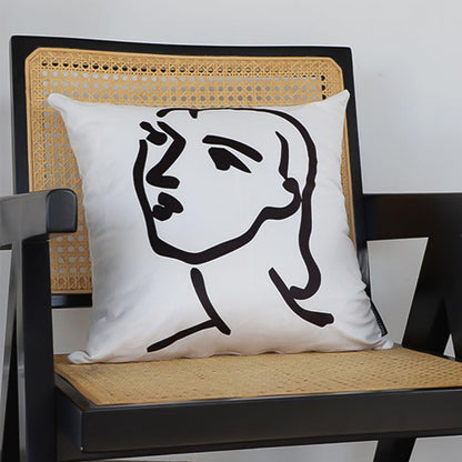 SOGA 45cm Abstract Portrait Pillowcase