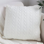 SOGA 45cm Cable Knit Pure Pillowcase