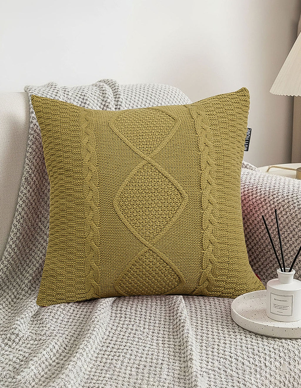 SOGA 2X 45cm Retro Twisted Vine Rhombus Pillowcase