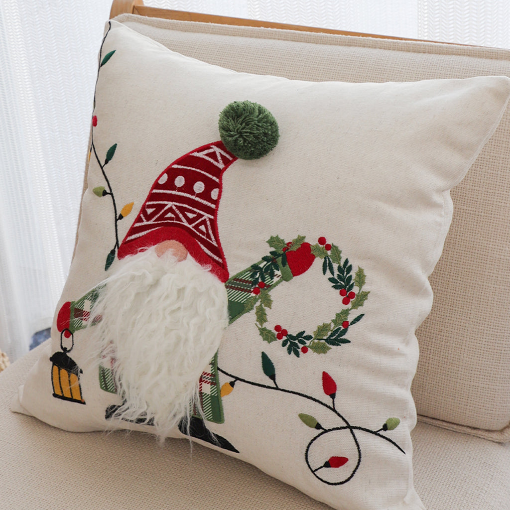 SOGA 2X 45cm Festive Gnome Christmas Pillow Cover