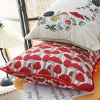 SOGA 2X 45cm Ginkgo Leaf Pillowcase (Red)