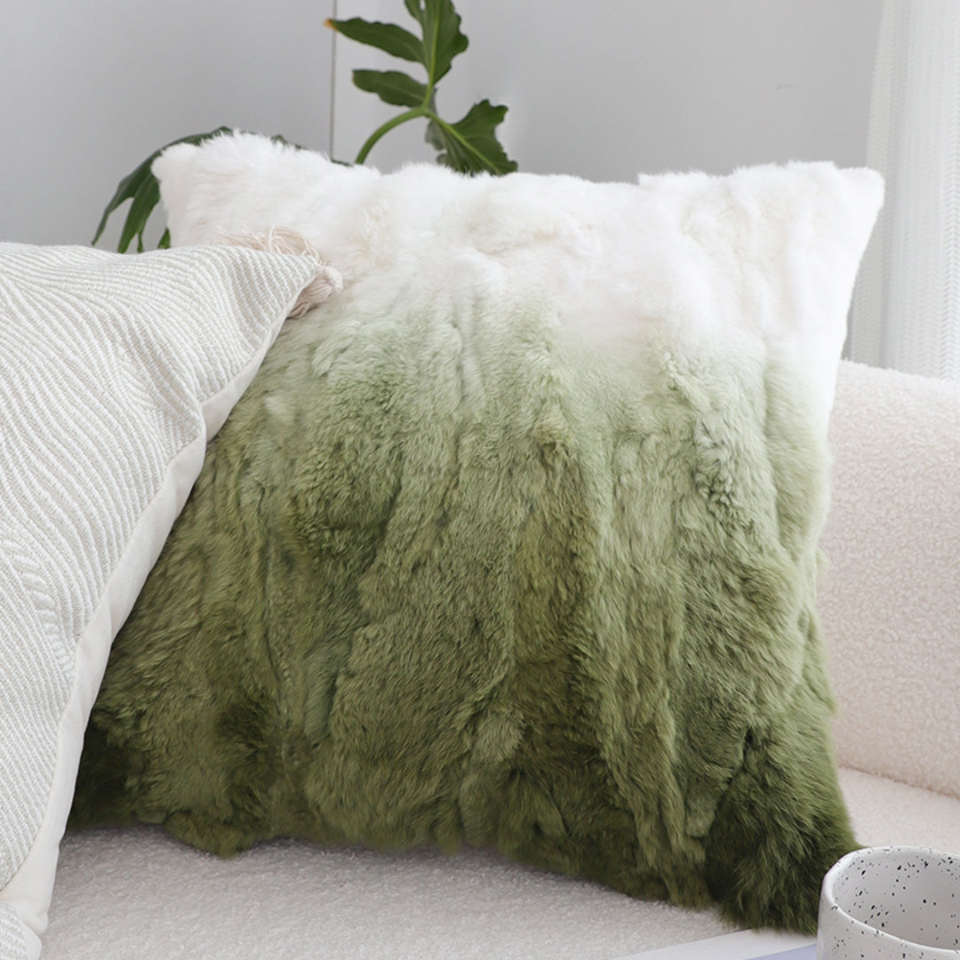SOGA 45cm Ombre Faux Fur Pillowcase