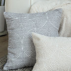 SOGA 45cm Off White Embroidered Decorative Square Pillowcase