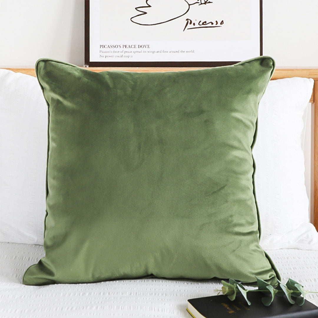 SOGA 45cm Velvet Pillowcase (Sage Green)