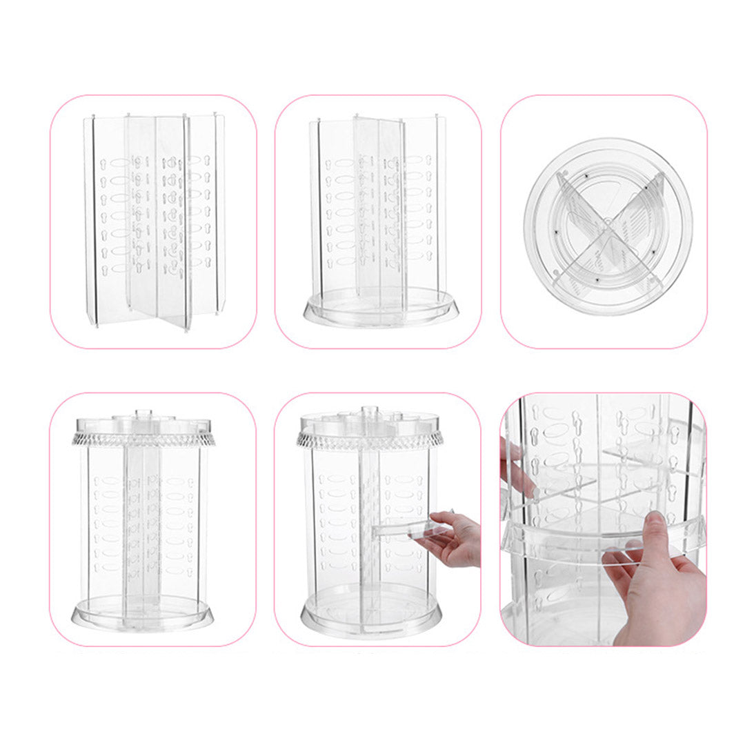 SOGA 2X 360 Degree Rotating Makeup Organiser Cosmetics Holder Display Stand Skincare Home Decor