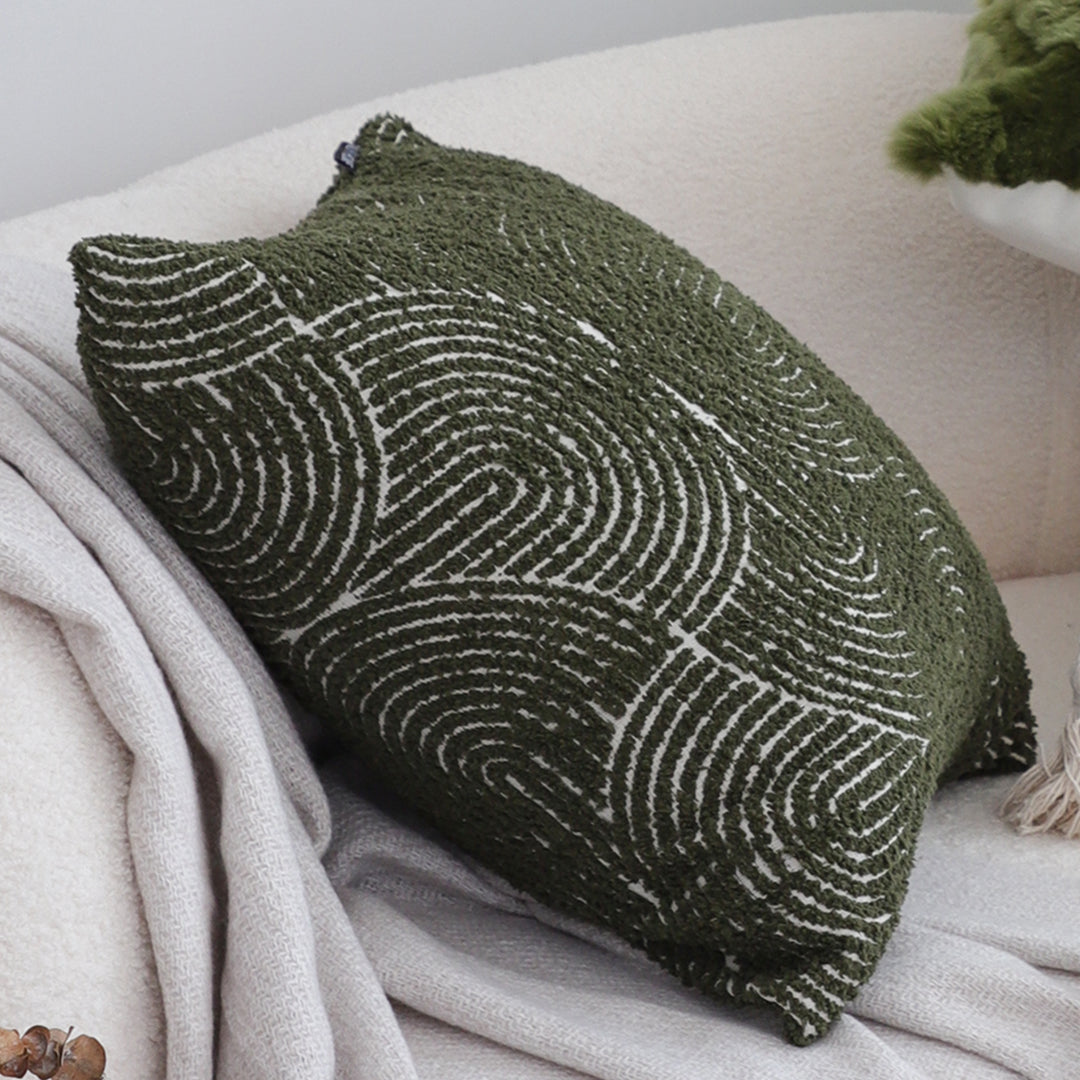 SOGA 45cm Modern Boho Green Tufted Pillowcase
