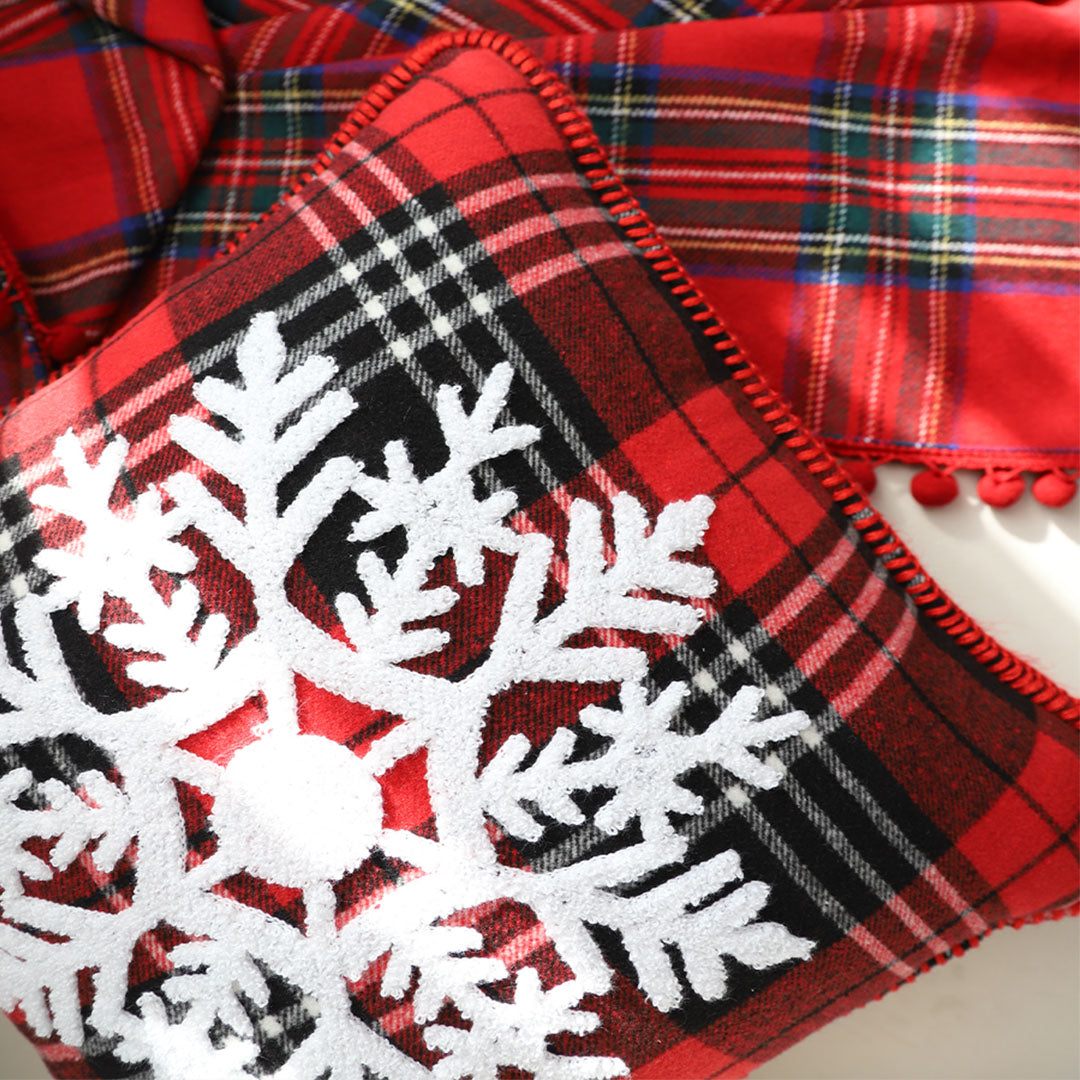SOGA 45cm Holiday Snowflake Pillowcase