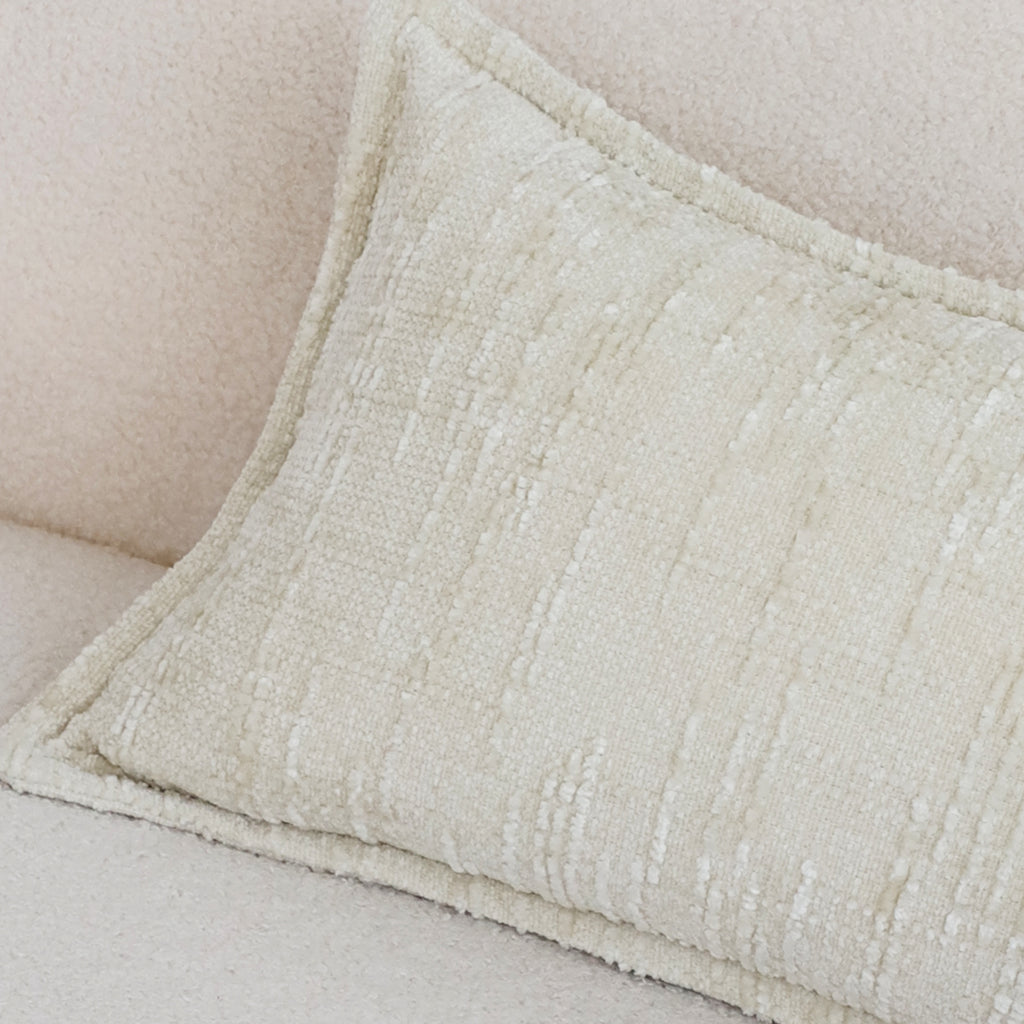 SOGA 30X50cm Elegant Cream Lumbar Pillowcase