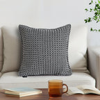 SOGA 45cm Monochrome Black & White Decorative Polyester Pillowcase