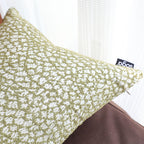 SOGA 30x50cm Rectangular Textured Pillowcase – Olive Green Accent