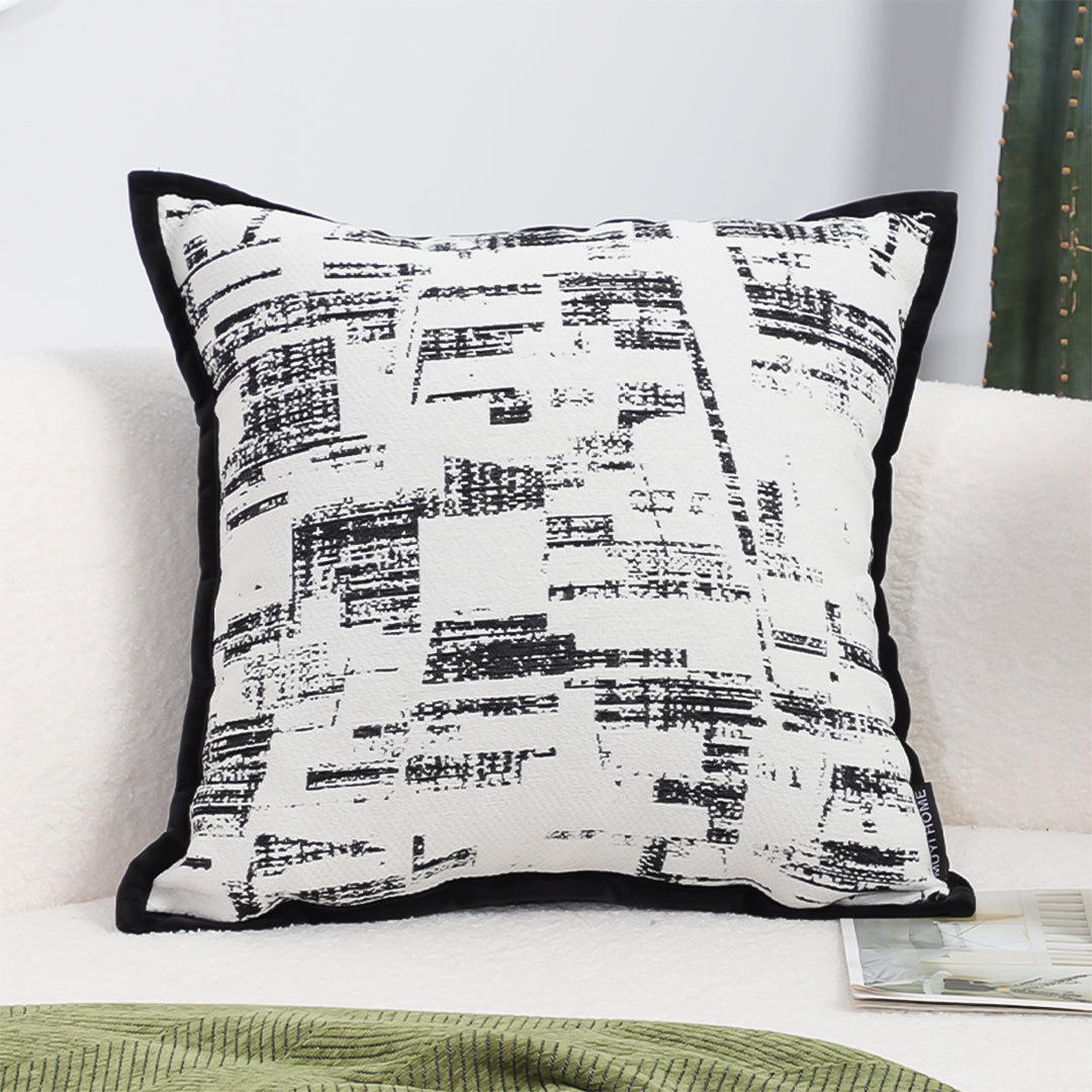 SOGA 45cm Modern Monochrome Grid Pillowcase