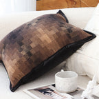 SOGA 45cm Pixelated Comfort Caramel Square Pillowcase
