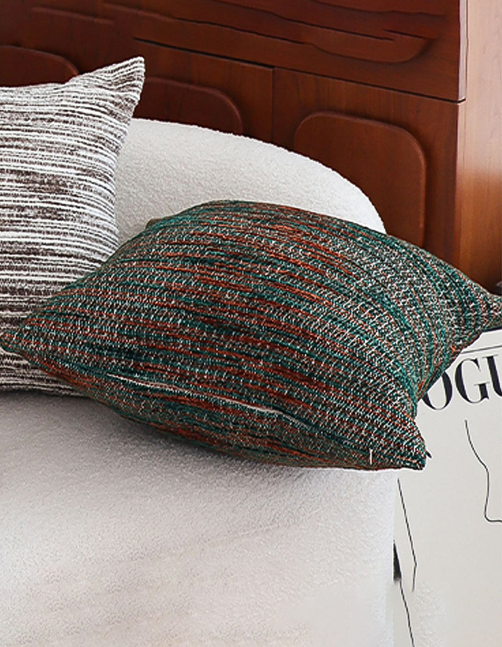 SOGA 2X 45cm Textured Woven Pillowcase