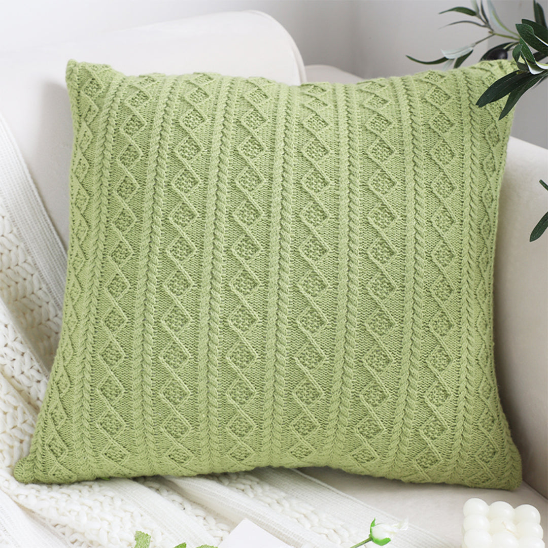 SOGA 45cm Cable Knit Fresh Pillowcase