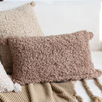 SOGA 2X 30x50cm Sage Green Textured Lumbar Pillow with Tassels