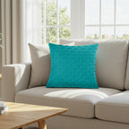 SOGA 45cm Scalloped Wave Pillowcase (Teal Green)