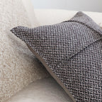 SOGA 2X 45cm  UrbanWeave Charcoal Tweed Pillowcase