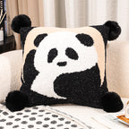 SOGA 45cm Panda Pom-Pom Decorative Pillowcase