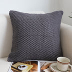 SOGA 45cm Textured Charcoal Pillowcase