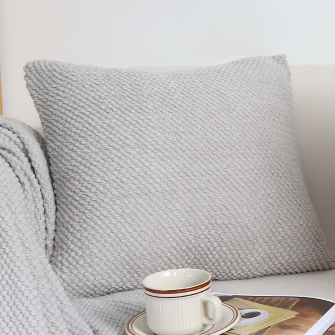 SOGA 45cm Textured Stone Pillowcase