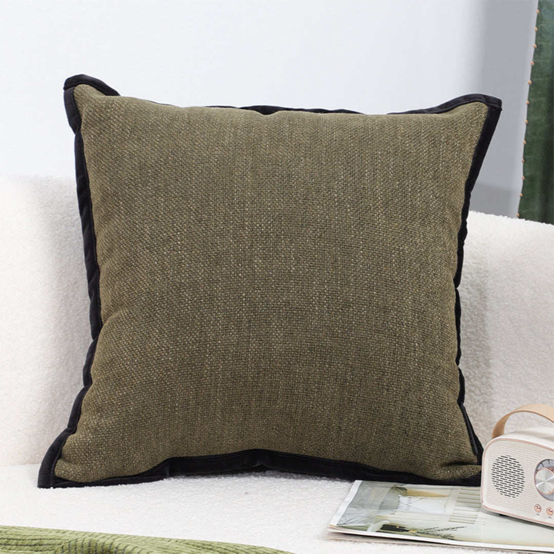 SOGA 45cm Soft Olive Green Square Decorative Pillowcase