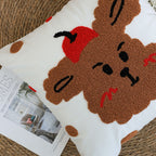 SOGA 45cm Sweet Cherry Bear Hug Decorative Pillowcase