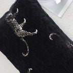 SOGA 30x50cm Elegant Black Panther Embroidered Decorative Pillowcase