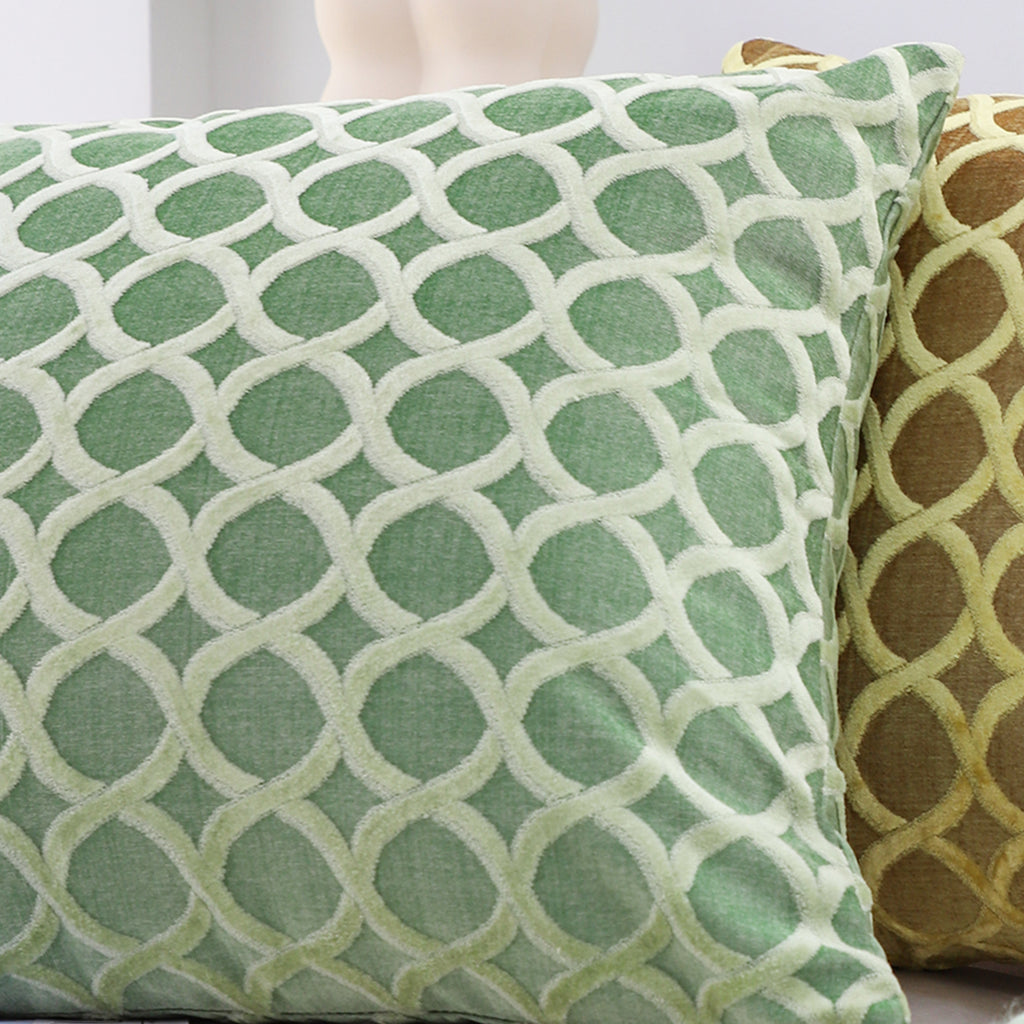 SOGA 45cm Geometric Lattice Pillowcase (Green)