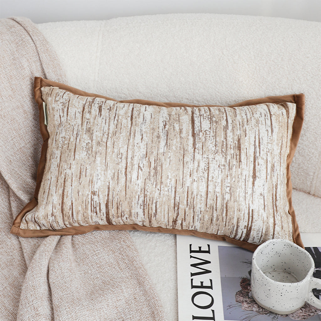 SOGA 30X50cm Neutral Wood-Texture Pillowcase
