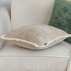 SOGA 45cm Milk Coffee Square Pillowcase – Cozy Neutral Accent