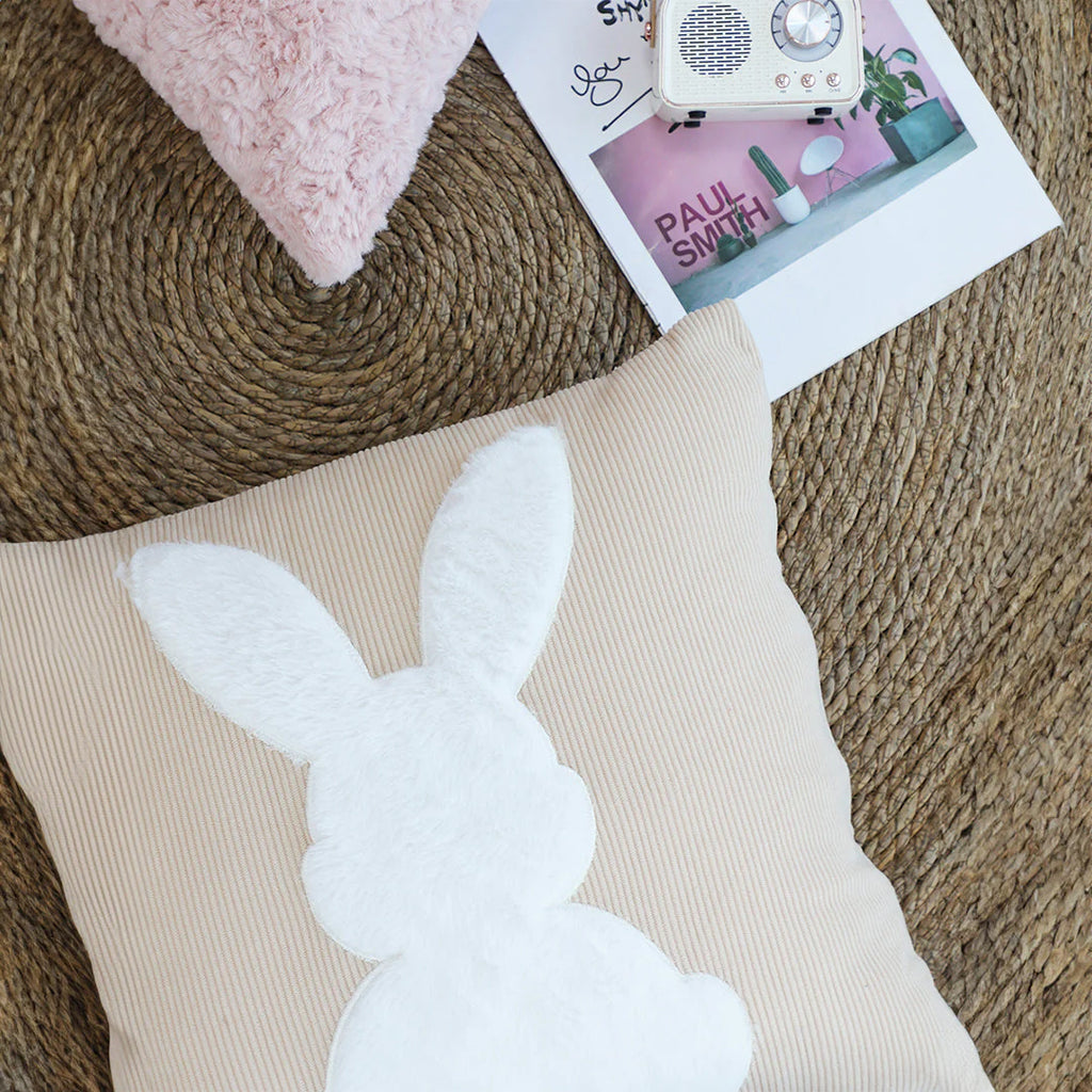 SOGA 45cm White Bunny Pillowcase