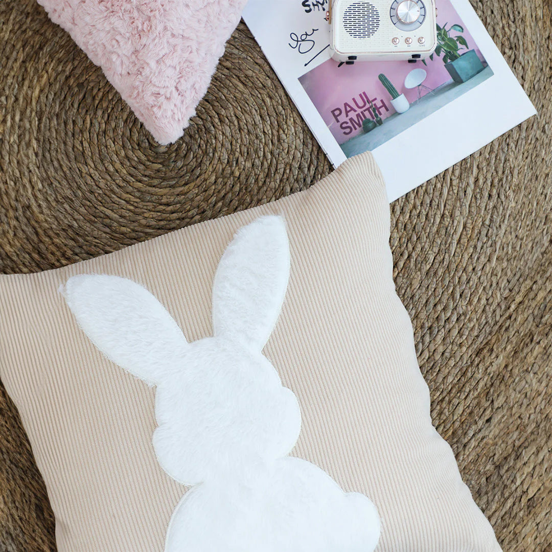 SOGA 45cm White Bunny Pillowcase