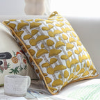 SOGA 45cm Ginkgo Leaf Pillowcase (Yellow)
