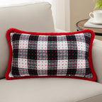 SOGA 45cm CozyFest Buffalo Plaid Pillowcase