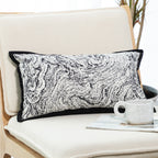 SOGA 30x50cm Artistic Black Border Rectangular Pillowcase