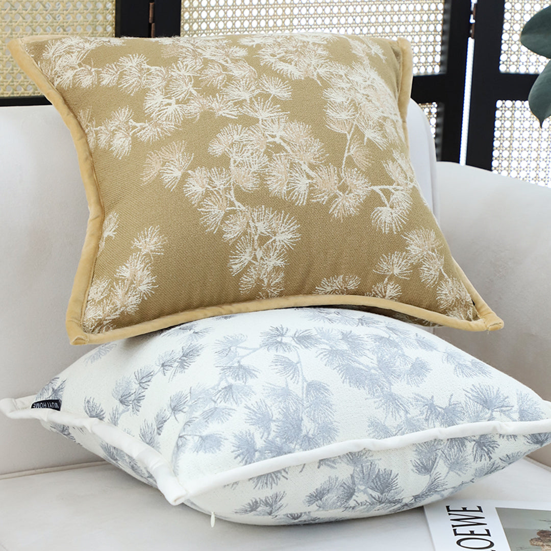 SOGA 45cm Gray Floral Pillowcase