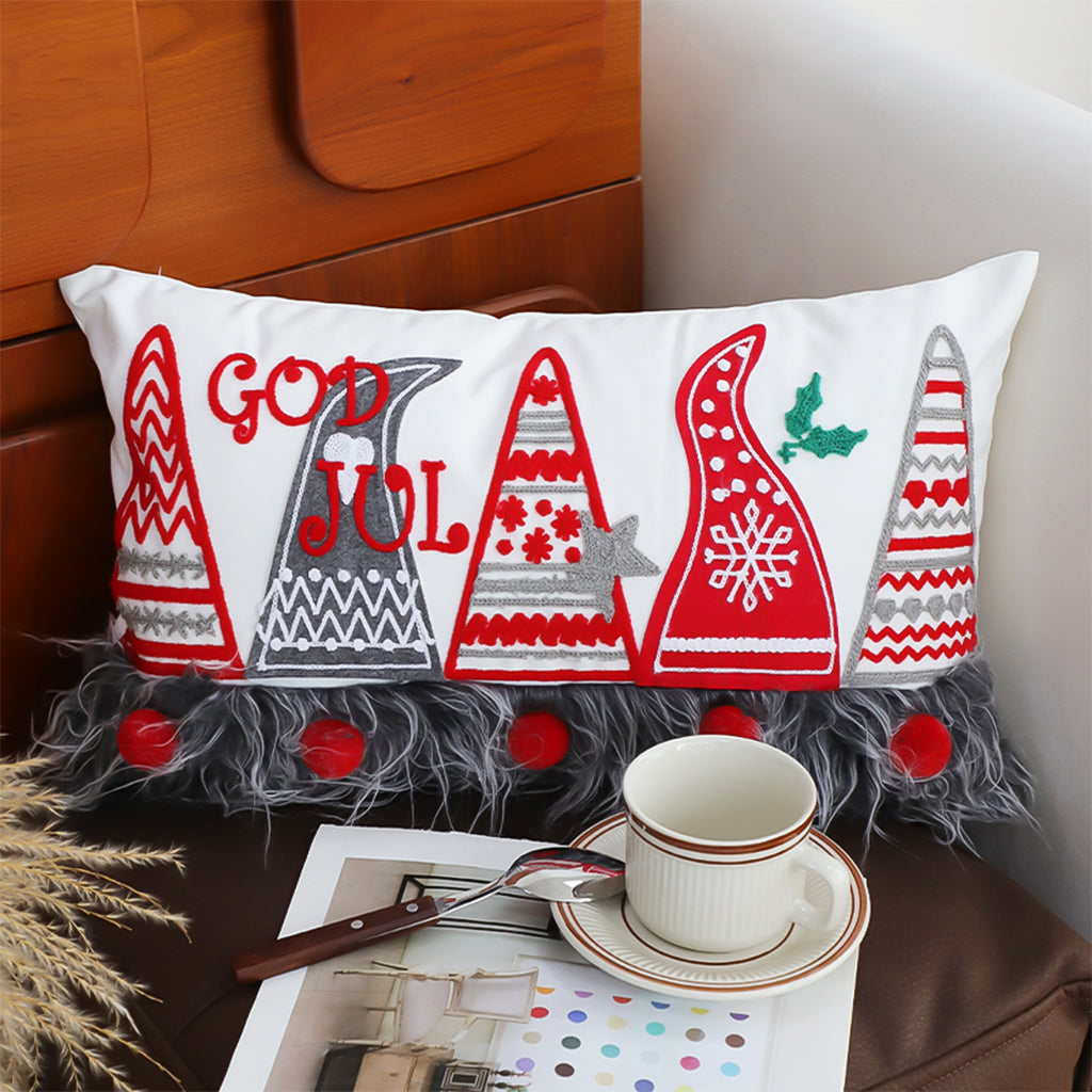 SOGA 30x50cm White Christmas Rectangular Pillowcase with design