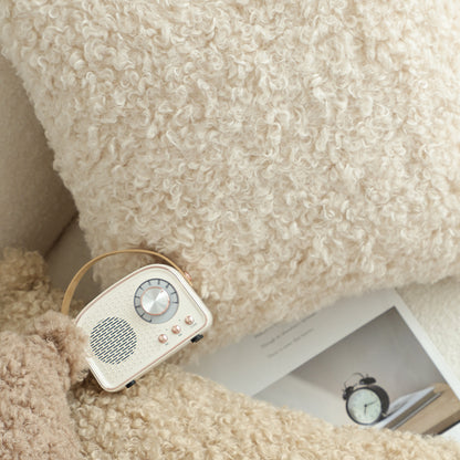 SOGA 45cm Luxe Cream Bouclé Pillowcase