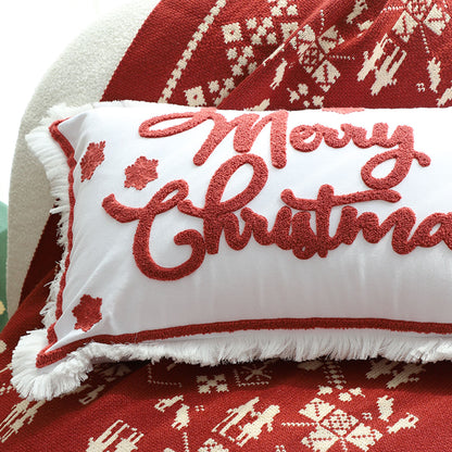 SOGA 40x60cm Bold "Merry Christmas" Statement Pillowcase