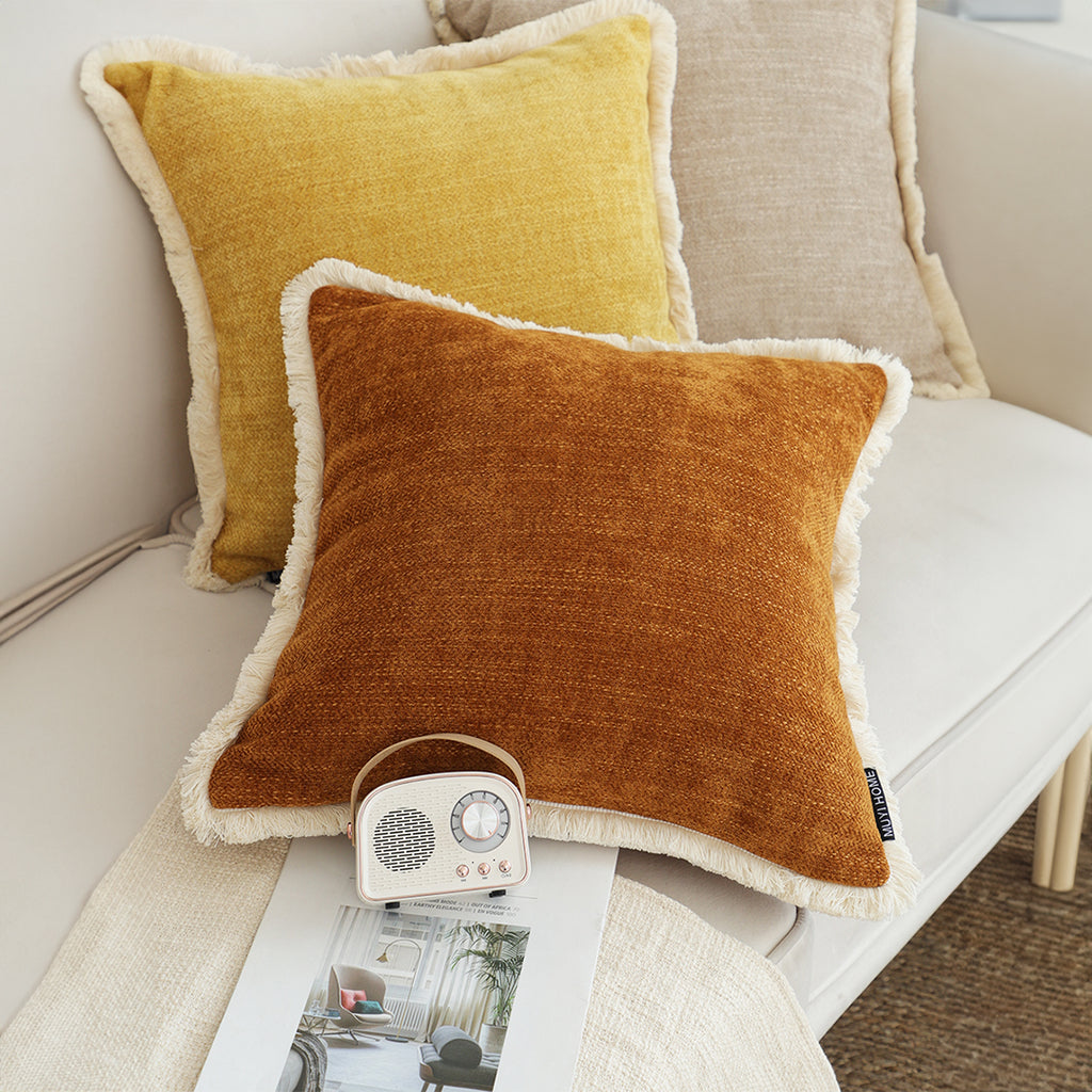 SOGA 2X 45cm Rust Orange Pillowcase