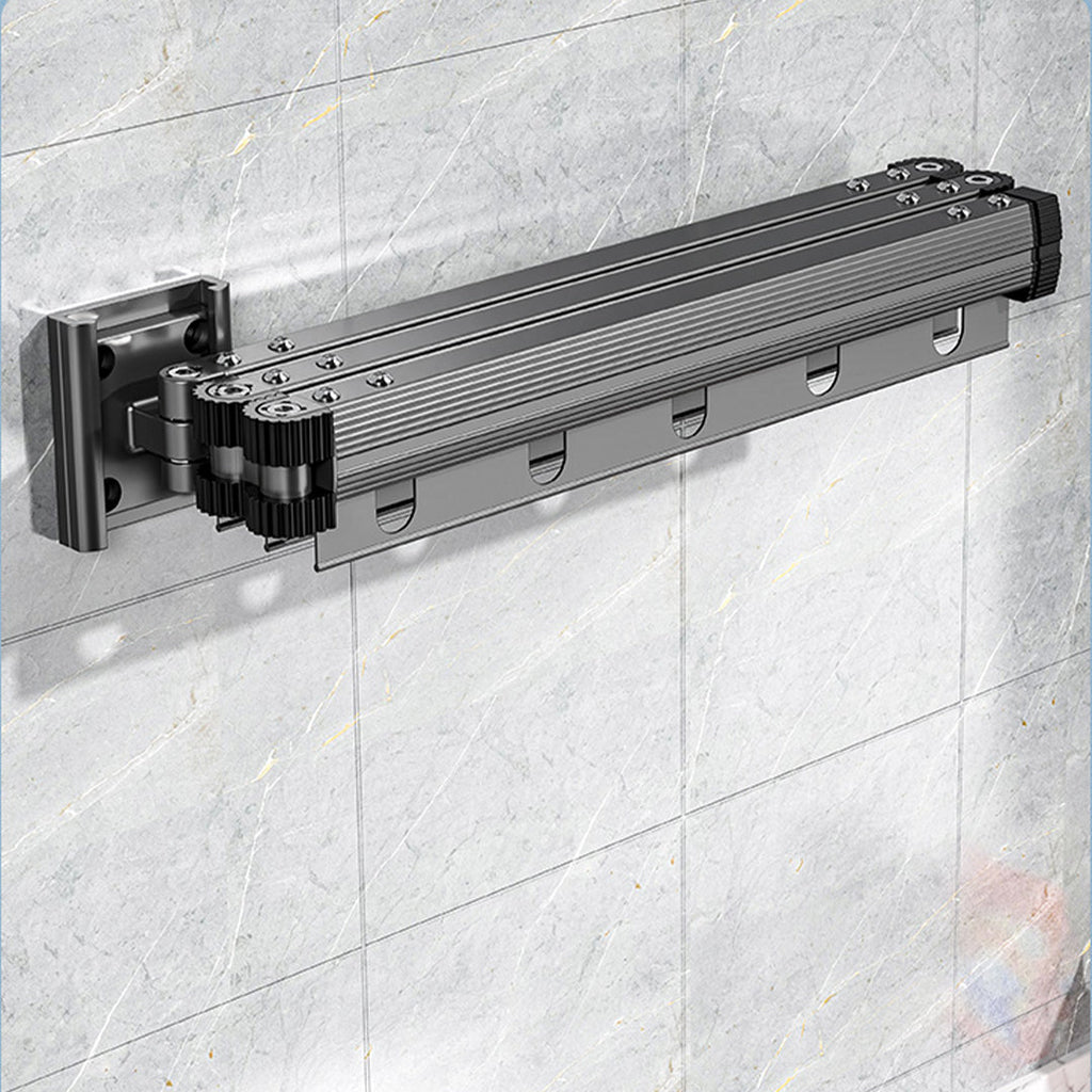 SOGA 2X 50.2 in Wall-Mounted Clothing Dry Rack – Retractable Space-Saving Foldable Hanger
