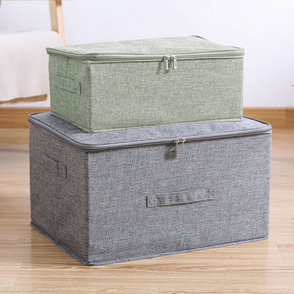 SOGA 2X Green Small Portable Double Zipper Storage Box Moisture Proof Clothes Basket Foldable Home Organiser