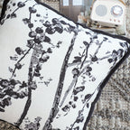 SOGA 45cm Black & White Botanical Modern Pillowcase