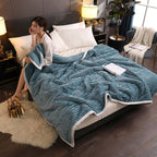 SOGA 2X Throw Blanket Warm Cozy Double Sided Thick Flannel Coverlet Fleece Bed Sofa Comforter