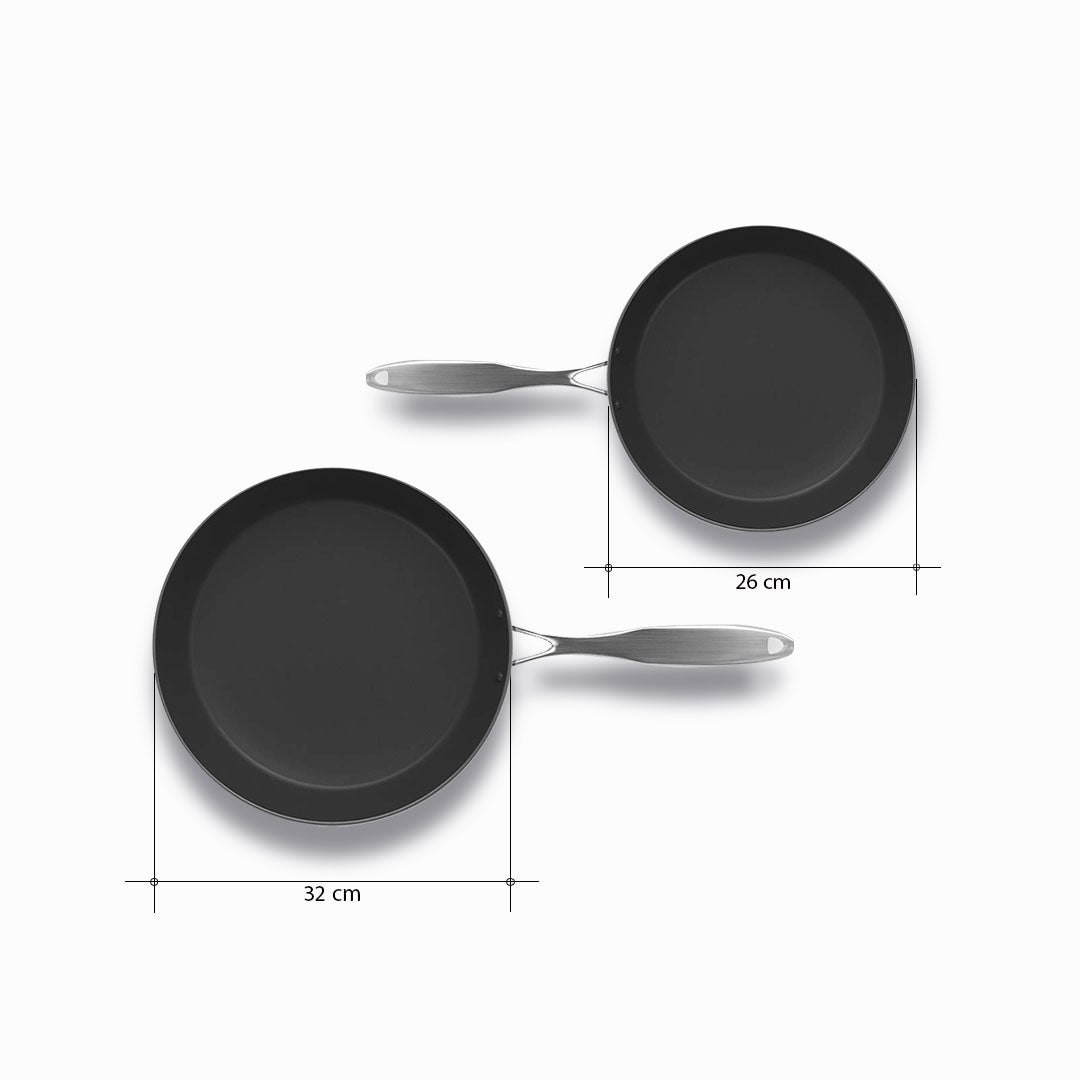 SOGA Stainless Steel Fry Pan 26cm 32cm Frying Pan Skillet Induction Non Stick Interior FryPan