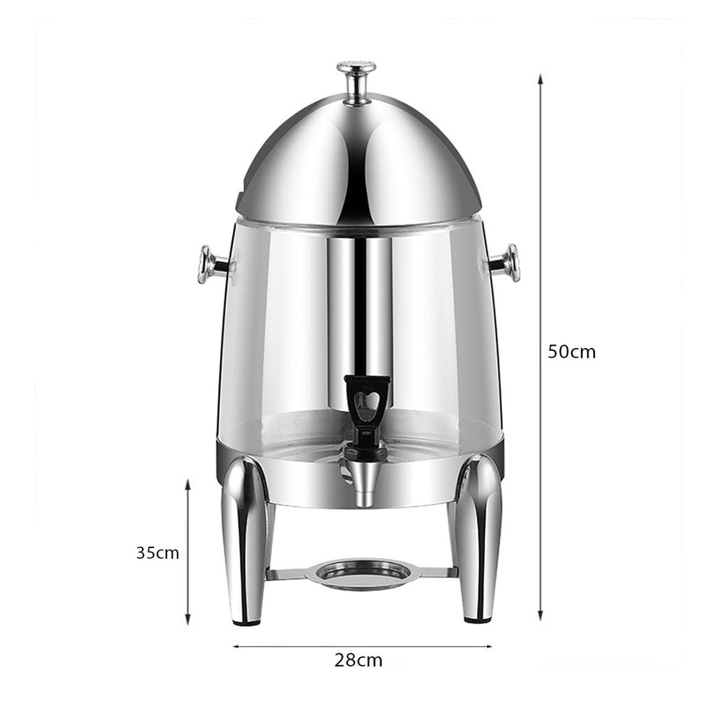SOGA Stainless Steel 3.2 Gal Beverage Dispenser Hot and Cold Juice Water Tea Chafer Urn Buffet Drink Container Jug